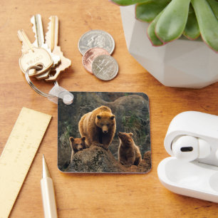 Cutest Baby Animals   Brown Bear Family Key Ring