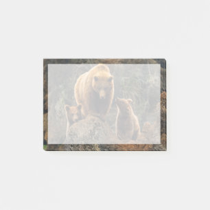 Cutest Baby Animals Brown Bear Family Post-it Notes