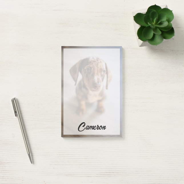 Cutest Baby Animals | Brown Dachshund Puppy Post-it Notes (Office)