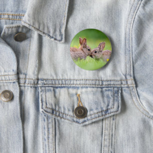 Cutest Baby Animals Bunny Kiss 6 Cm Round Badge