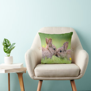 Cutest Baby Animals Bunny Kiss Cushion