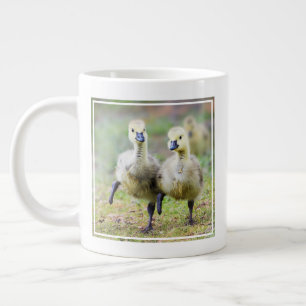 Cutest Baby Animals   Canadian Goose Goslings Large Coffee Mug