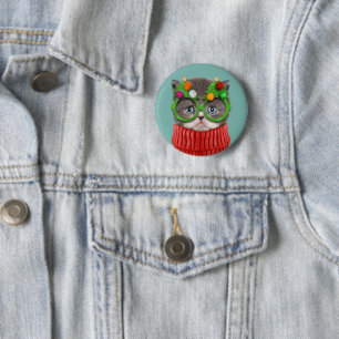Cutest Baby Animals Cat Christmas Sweater 6 Cm Round Badge