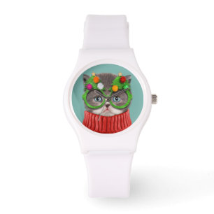 Cutest Baby Animals   Cat Christmas Sweater Watch