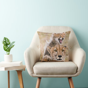 Cutest Baby Animals   Cheetah Cat & Cub Cushion