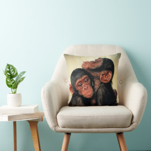 Cutest Baby Animals Chimpanzee Hug Cushion