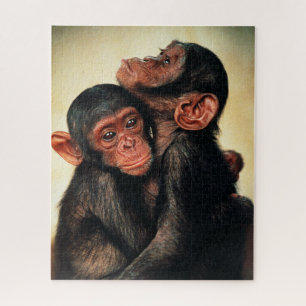 Cutest Baby Animals   Chimpanzee Hug Jigsaw Puzzle