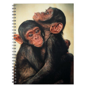 Cutest Baby Animals   Chimpanzee Hug Notebook