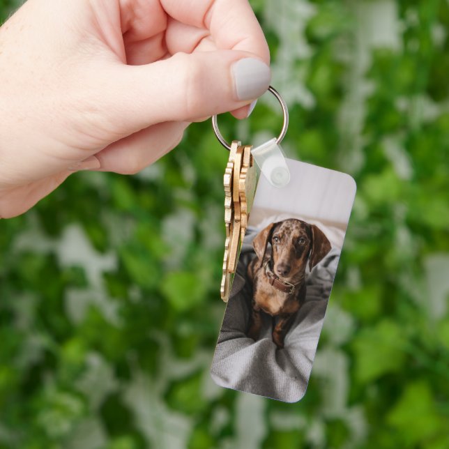 Cutest Baby Animals | Chocolate Dapple Dachshund Key Ring (Hand)