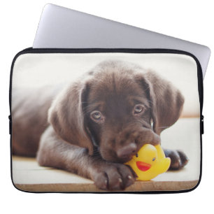Cutest Baby Animals   Chocolate Labrador Puppy Laptop Sleeve