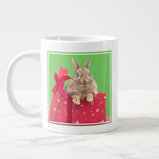 Cutest Baby Animals | Christmas Holiday Bunny Large Coffee Mug (Left)