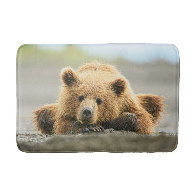 Cutest Baby Animals | Coastal Brown Bear Cub Bath Mat (Front)