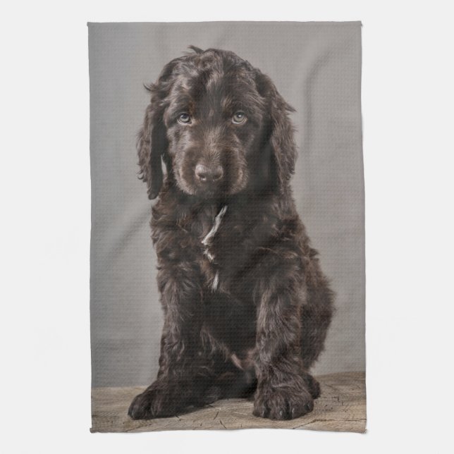 Cutest Baby Animals | Cockapoo Puppy Tea Towel (Vertical)