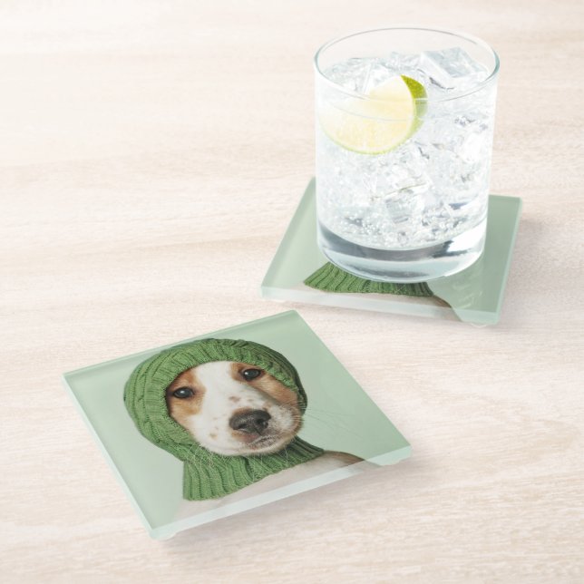 Cutest Baby Animals | Cocker Spaniel Puppy Glass Coaster (Angled)