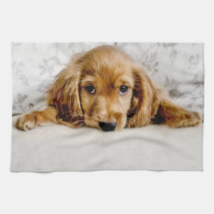 Cutest Baby Animals Cocker Spaniel Puppy Tea Towel