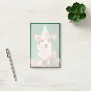 Cutest Baby Animals   Corgi Birthday Puppy Post-it Notes