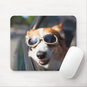 Cutest Baby Animals   Corgi Goggles in the Car Mouse Mat