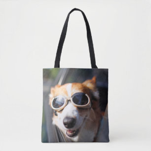 Cutest Baby Animals   Corgi Goggles in the Car Tote Bag