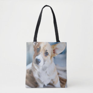 Cutest Baby Animals Corgi Head Tilt Tote Bag