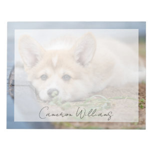 Cutest Baby Animals   Corgi Laying in the Yard Notepad