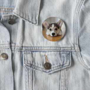 Cutest Baby Animals Corgi Puppy Looking 6 Cm Round Badge
