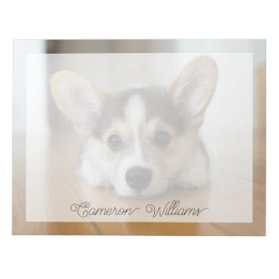 Cutest Baby Animals Corgi Puppy Looking Notepad