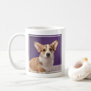 Cutest Baby Animals   Corgi Puppy on Purple Coffee Mug