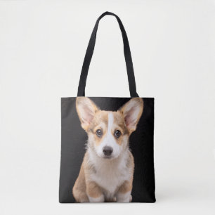 Cutest Baby Animals Corgi Puppy Standing Tall Tote Bag