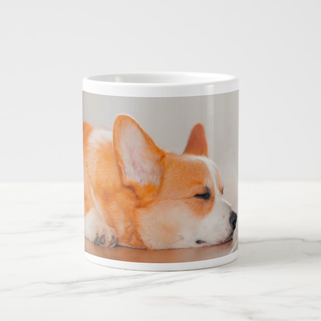 Cutest Baby Animals | Corgi Sleeping Large Coffee Mug (Front)