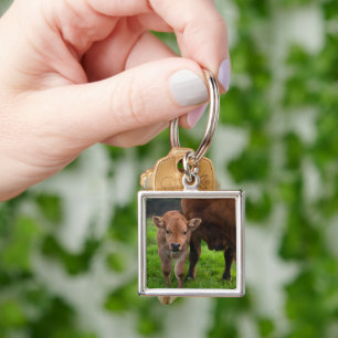 Cutest Baby Animals Cow & Calf Key Ring