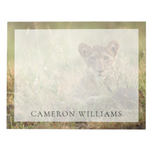 Cutest Baby Animals   Cute Baby Lion Cub Notepad