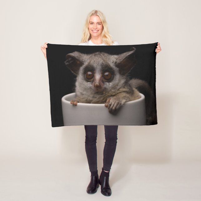 Cutest Baby Animals | Cute Bushbaby Fleece Blanket (In Situ)