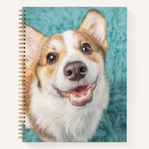 Cutest Baby Animals Cute Corgi Puppy Smile Notebook