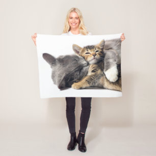 Cutest Baby Animals   Cute Kitten Hug Fleece Blanket