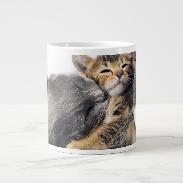 Cutest Baby Animals | Cute Kitten Hug Large Coffee Mug (Front)