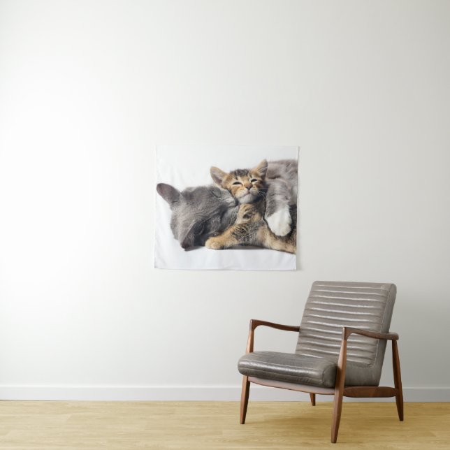 Cutest Baby Animals | Cute Kitten Hug Tapestry (In Situ (Horizontal))