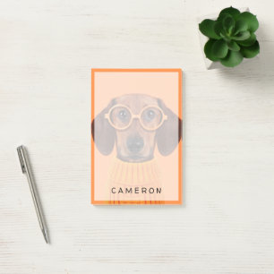 Cutest Baby Animals   Dachshund Orange Sweater Post-it Notes