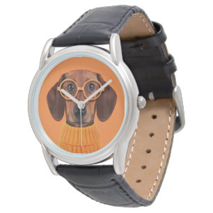 Cutest Baby Animals   Dachshund Orange Sweater Watch