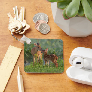 Cutest Baby Animals Deer and Baby Key Ring