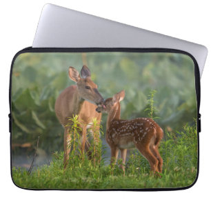 Cutest Baby Animals Deer and Baby Laptop Sleeve