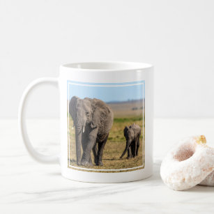 Cutest Baby Animals   Elephant Mother & Baby Coffee Mug