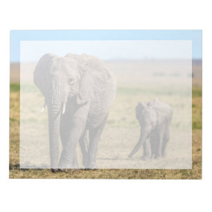 Cutest Baby Animals Elephant Mother & Baby Notepad