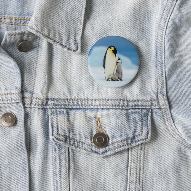 Cutest Baby Animals | Emperor Penguin Chick 6 Cm Round Badge (In Situ)