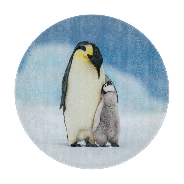 Cutest Baby Animals | Emperor Penguin Chick Cutting Board (Front)
