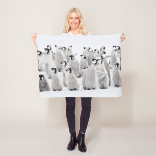 Cutest Baby Animals   Emperor Penguin Chicks Fleece Blanket