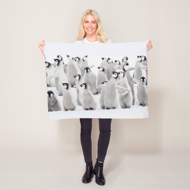 Cutest Baby Animals | Emperor Penguin Chicks Fleece Blanket (In Situ)