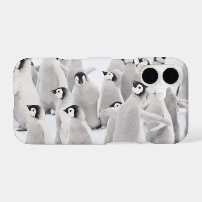 Cutest Baby Animals | Emperor Penguin Chicks iPhone Case (Back Horizontal)