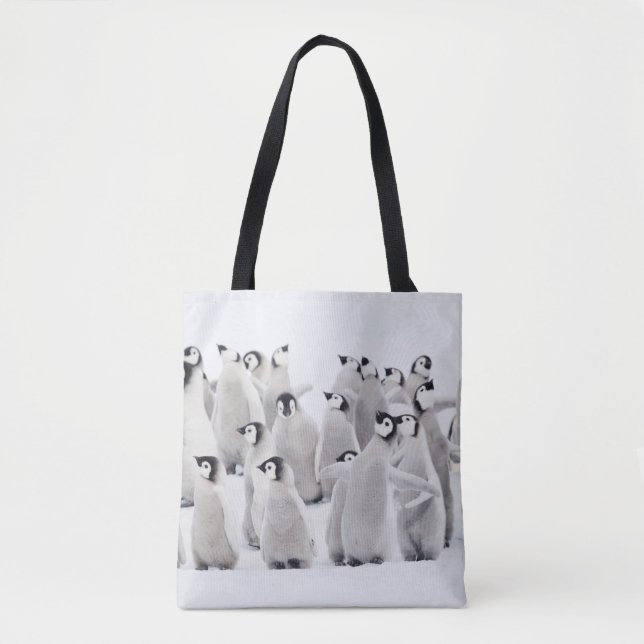 Cutest Baby Animals | Emperor Penguin Chicks Tote Bag (Front)