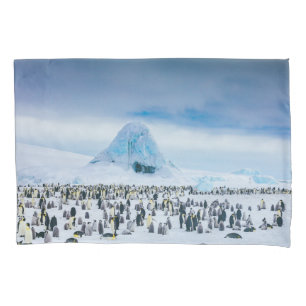 Cutest Baby Animals Emperor Penguin Colony Pillowcase