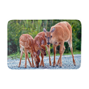 Cutest Baby Animals Fawn with Babies Bath Mat